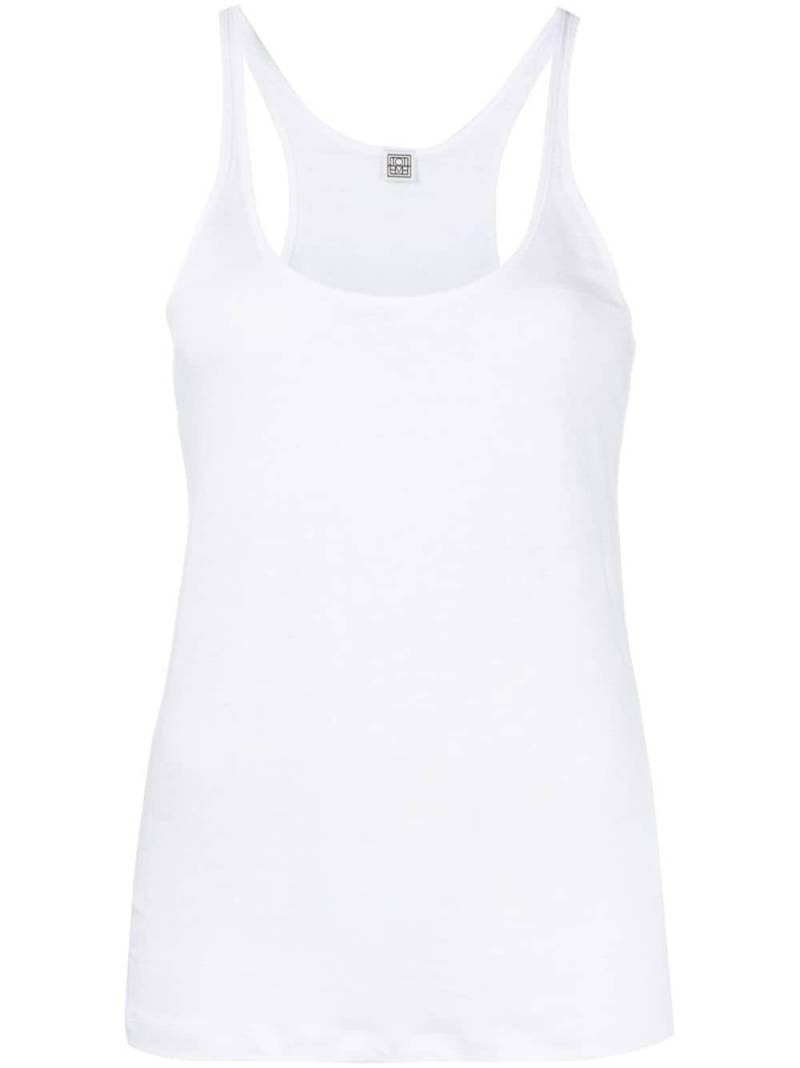 TOTEME linen racerback tank top - White von TOTEME