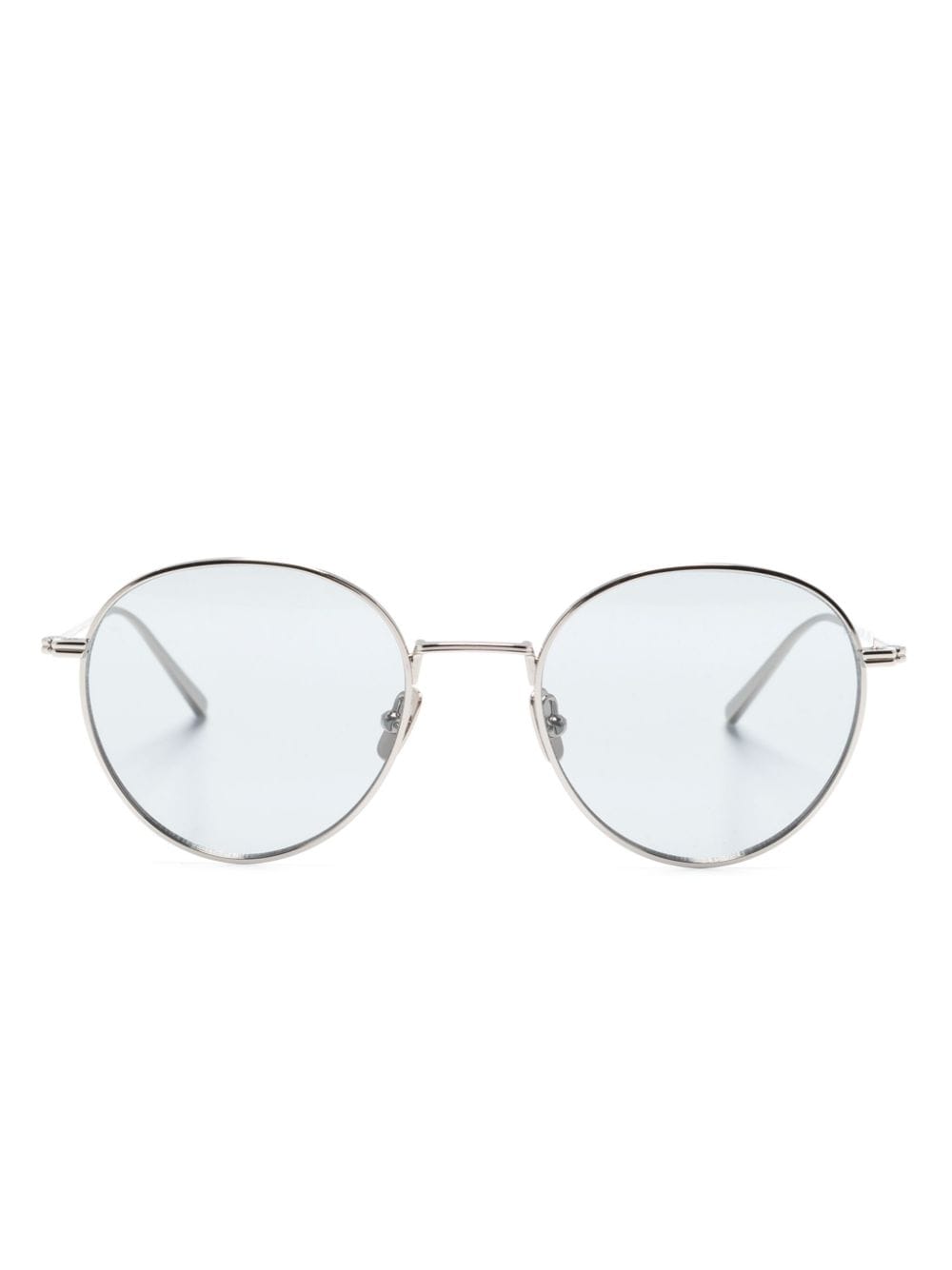 TOTEME logo-engraved round-frame sunglasses - Silver von TOTEME