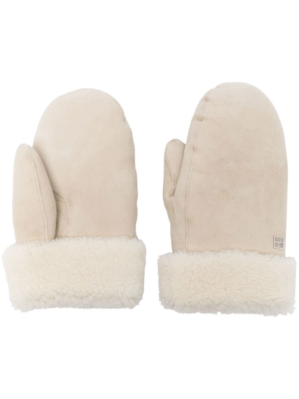 TOTEME logo plaque mittens - Neutrals von TOTEME