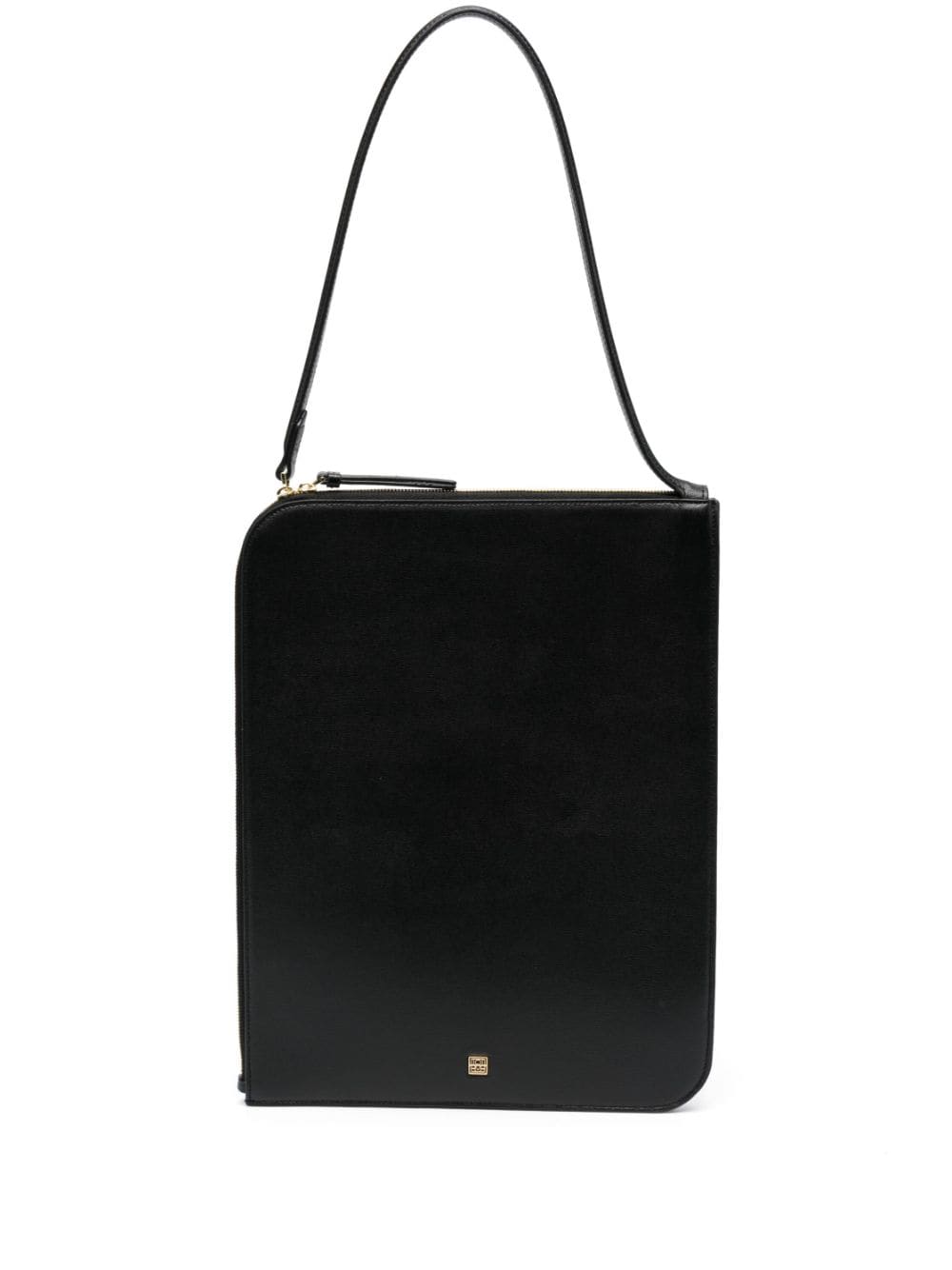 TOTEME logo-plaque slim shoulder bag - Black von TOTEME