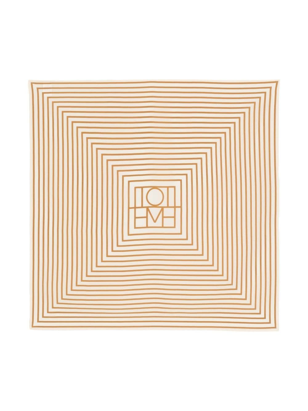 TOTEME logo-print silk scarf - Neutrals von TOTEME