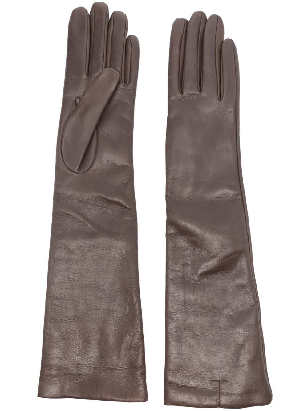 TOTEME long leather gloves - Brown von TOTEME