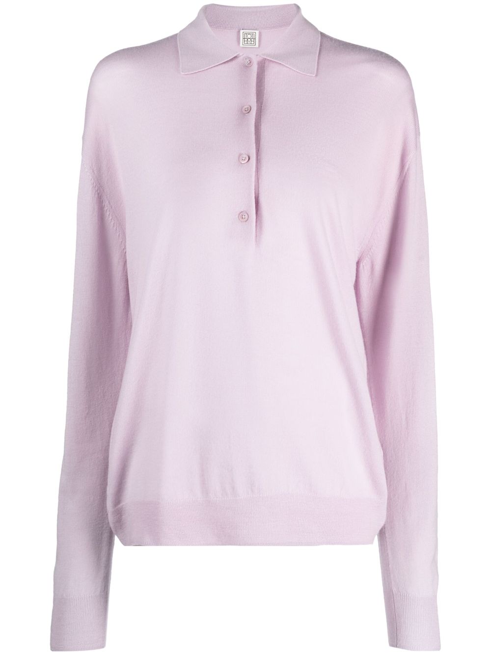 TOTEME long-sleeve polo jumper - Purple von TOTEME