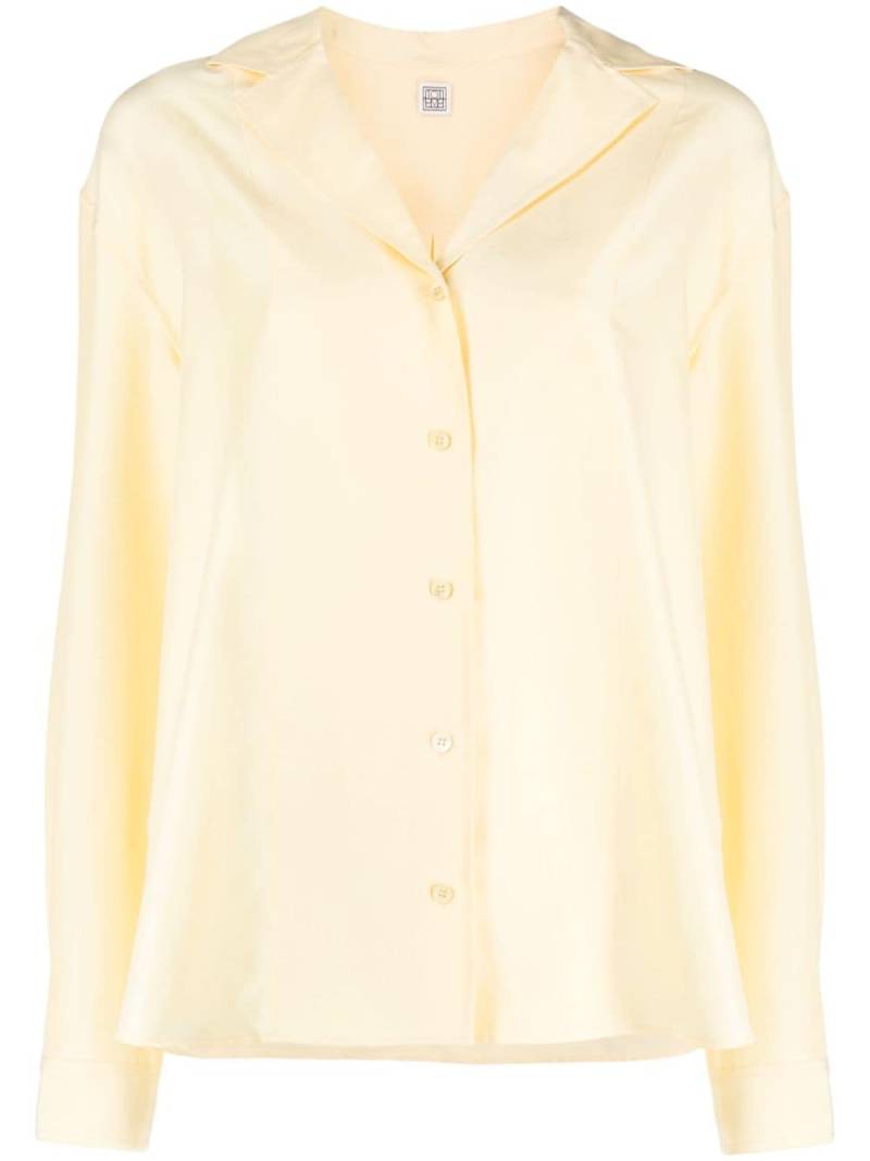 TOTEME long-sleeved silk shirt - Yellow von TOTEME