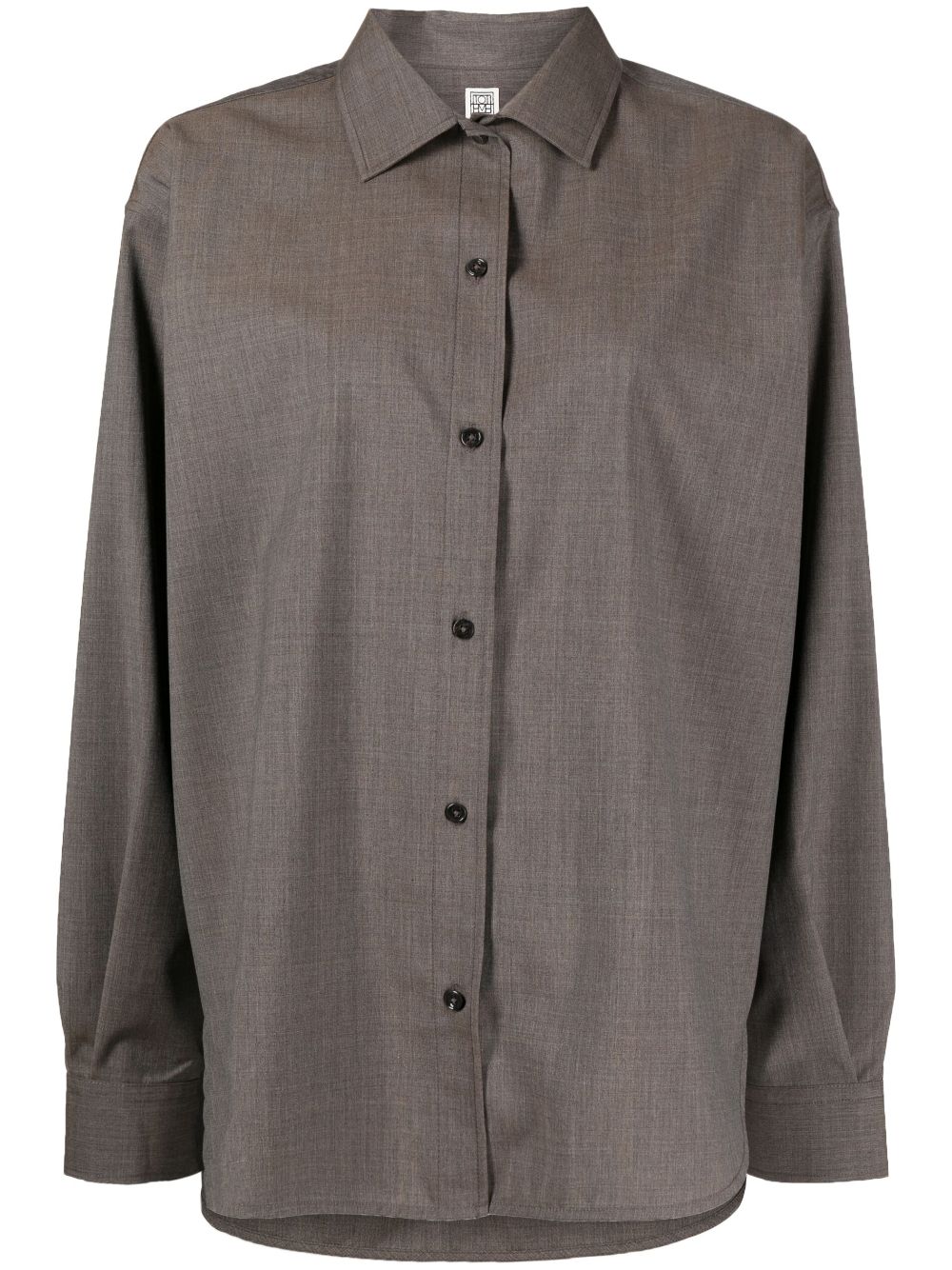 TOTEME long-sleeved wool shirt - Brown von TOTEME