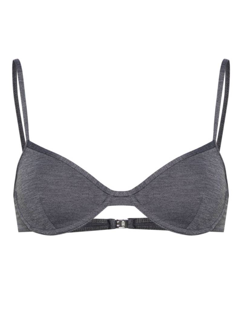 TOTEME mélange-effect bikini top - Grey von TOTEME