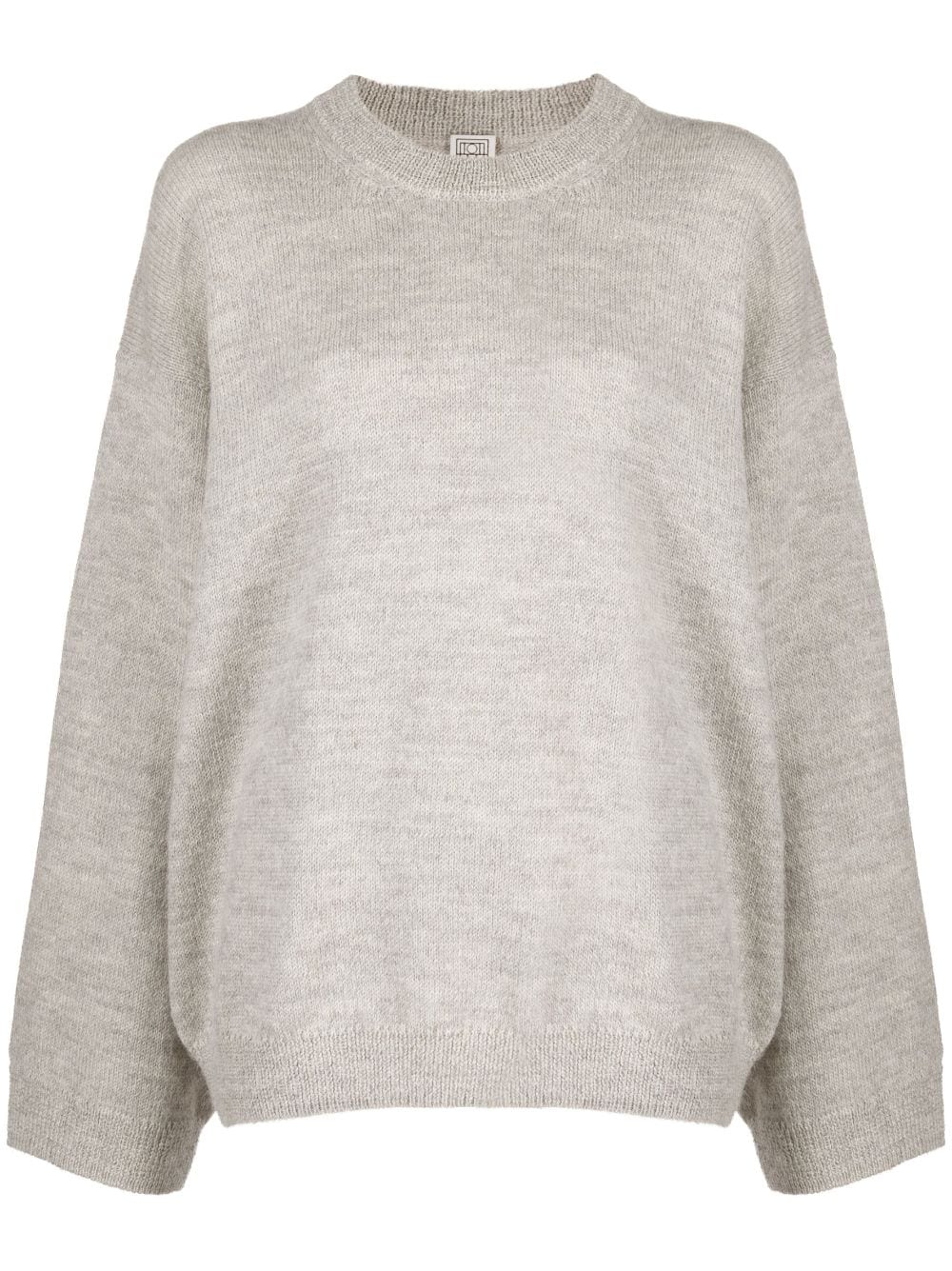 TOTEME melange-effect crew neck jumper - Grey von TOTEME