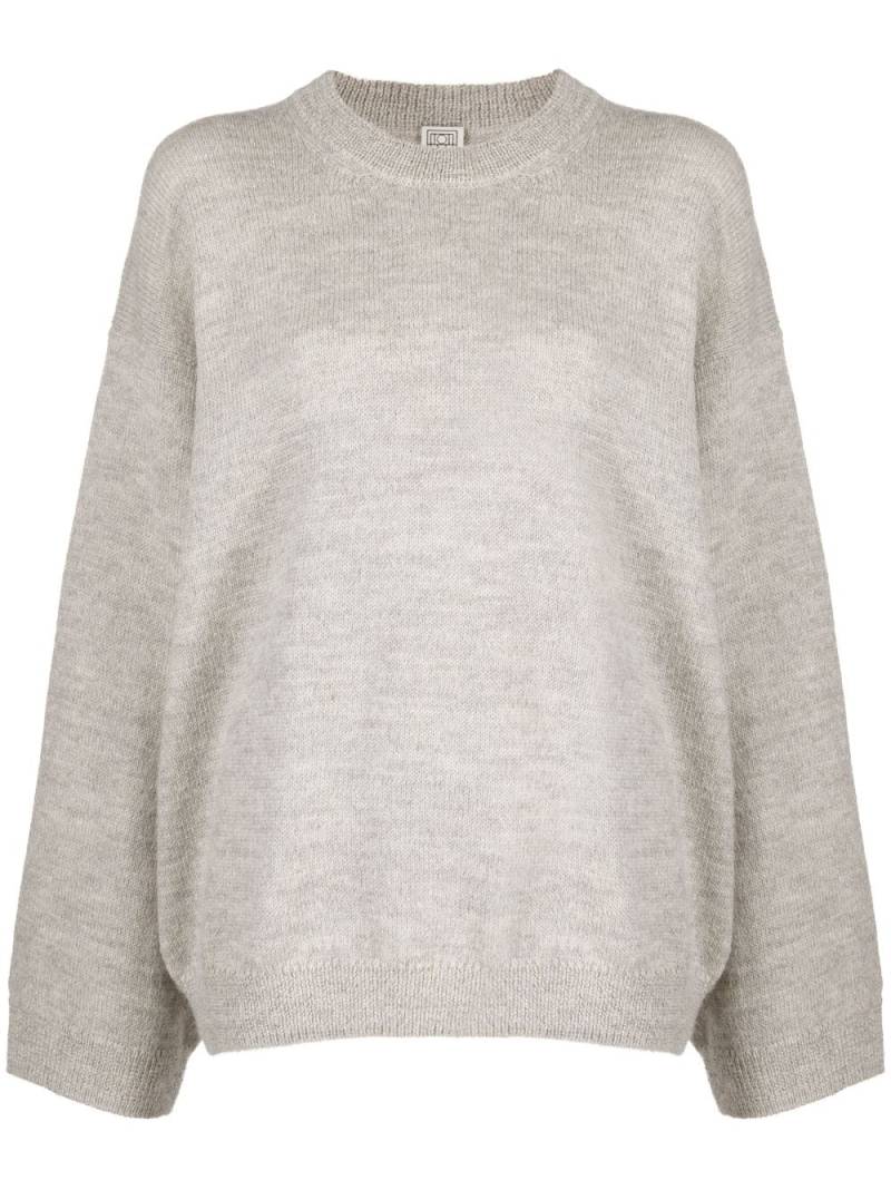 TOTEME melange-effect crew neck jumper - Grey von TOTEME