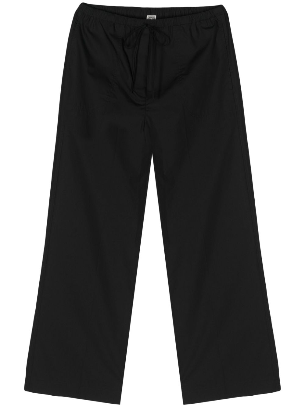 TOTEME mid-rise straight-leg trousers - Black von TOTEME