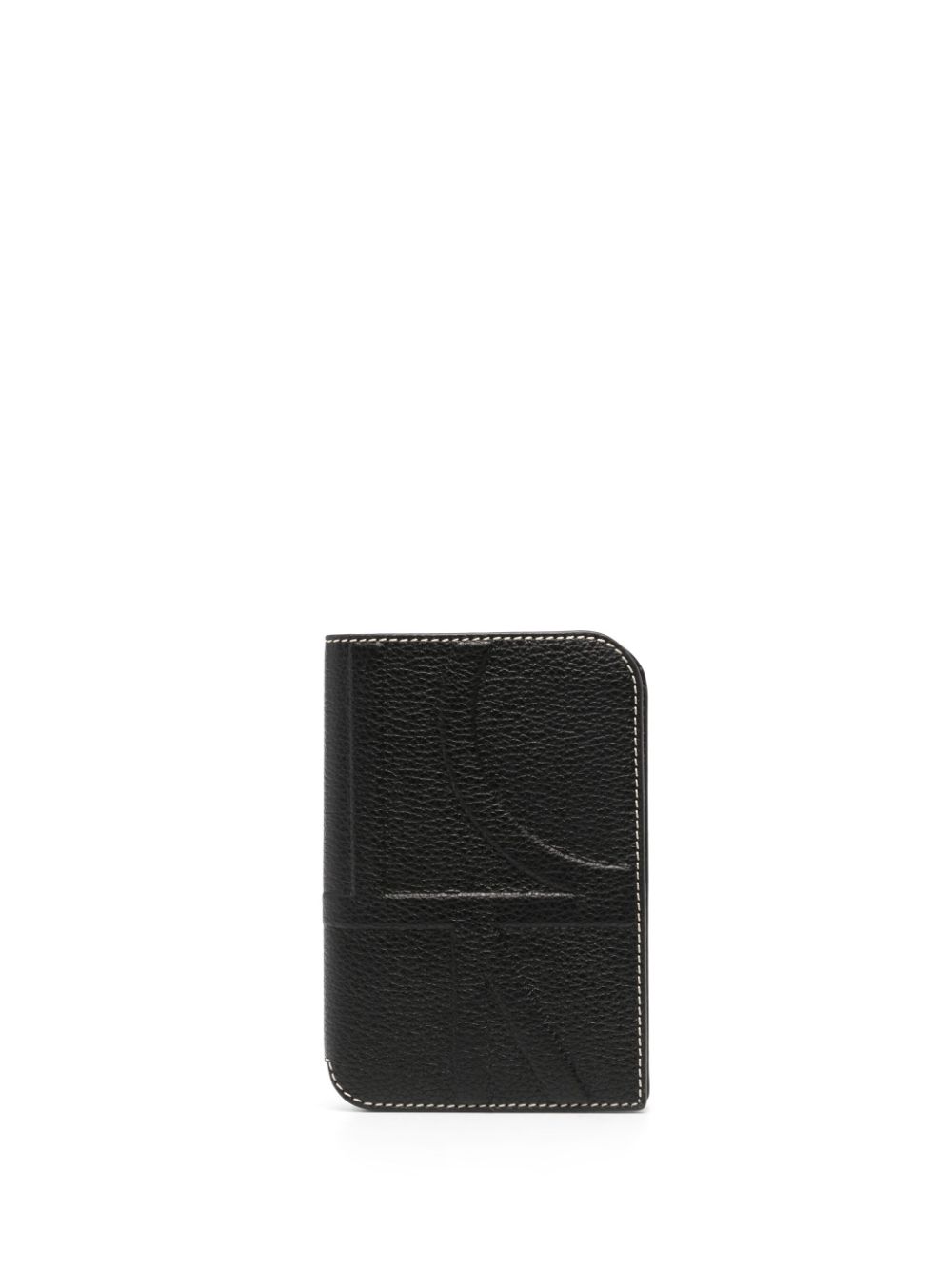 TOTEME monogram embossed wallet - Black von TOTEME