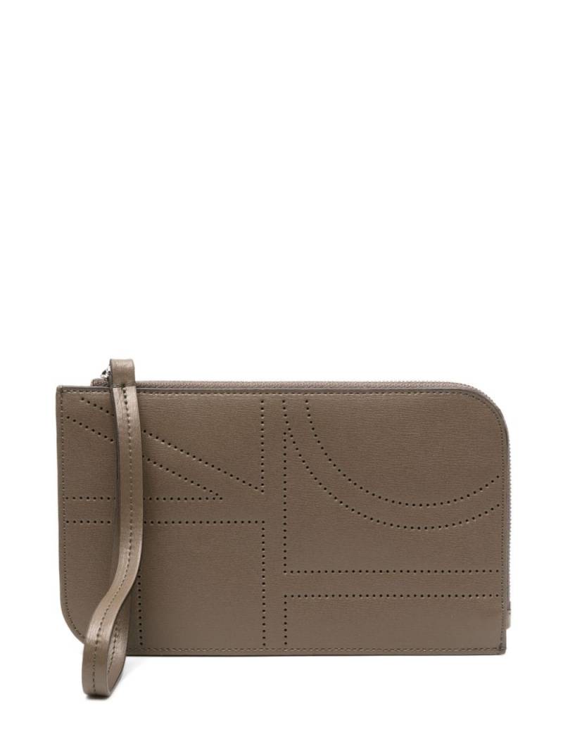 TOTEME monogram leather wallet - Brown von TOTEME