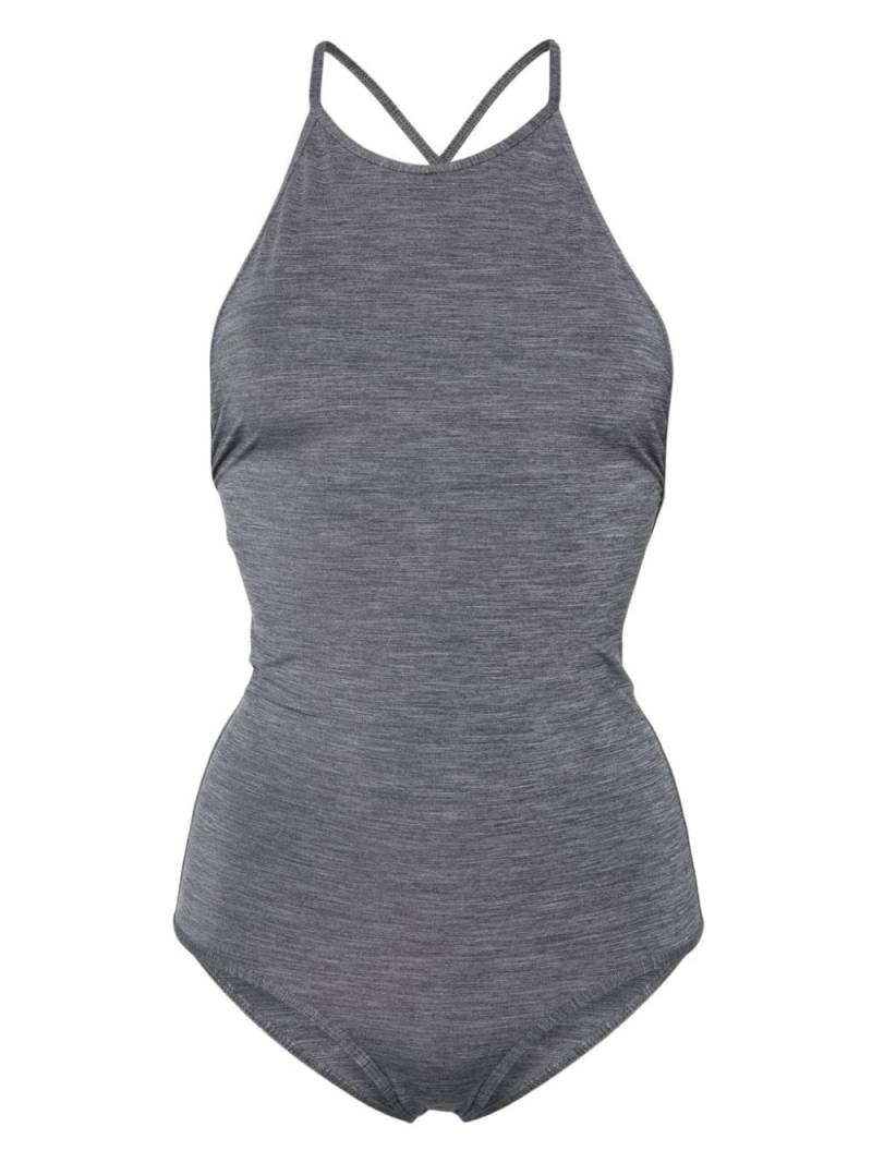 TOTEME open-back mélange swimsuit - Grey von TOTEME