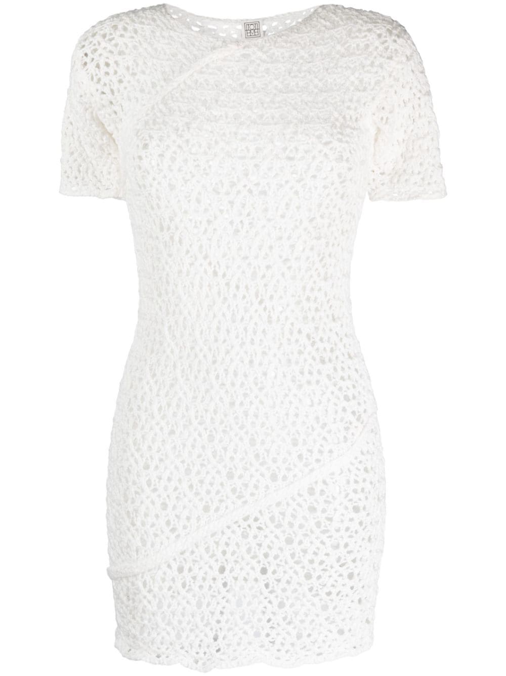 TOTEME open-knit minidress - White von TOTEME