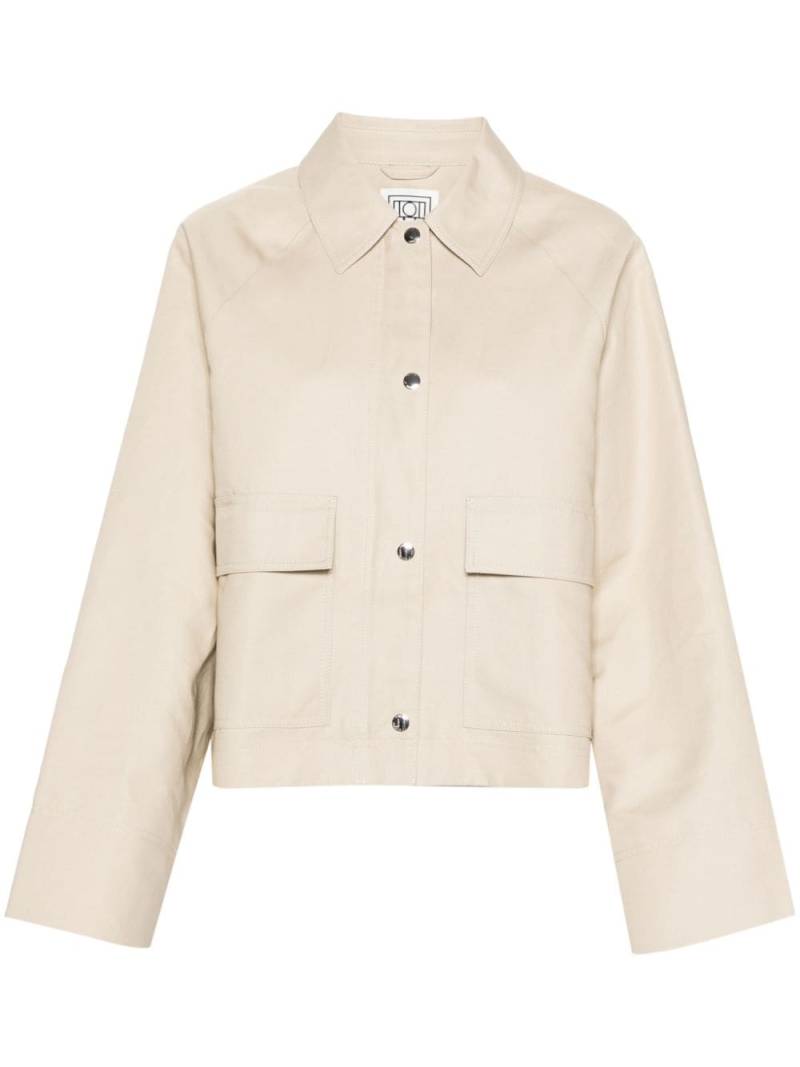 TOTEME organic cotton cropped jacket - Neutrals von TOTEME