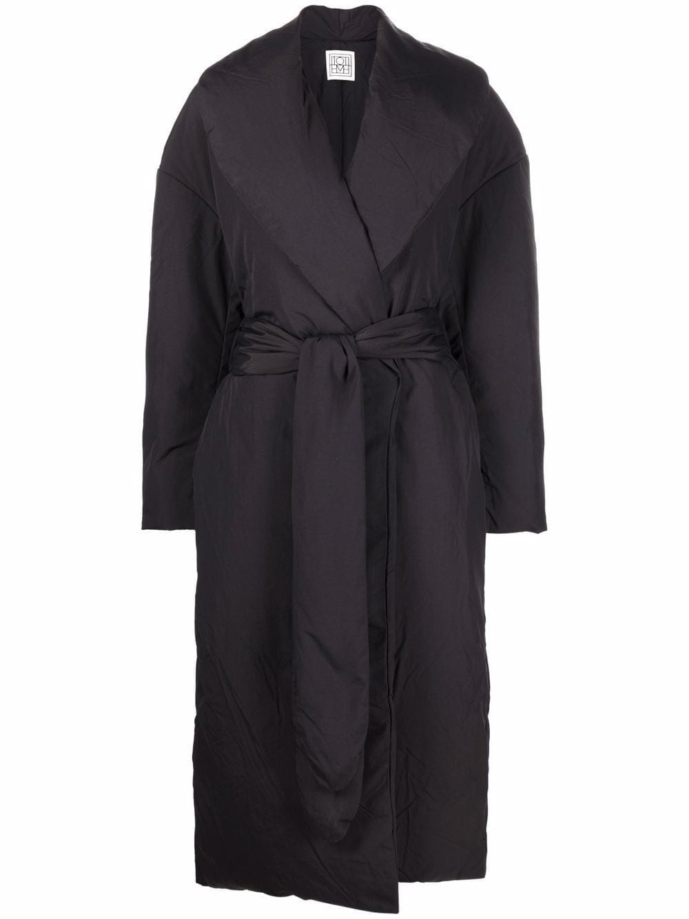 TOTEME padded belted coat - Black von TOTEME