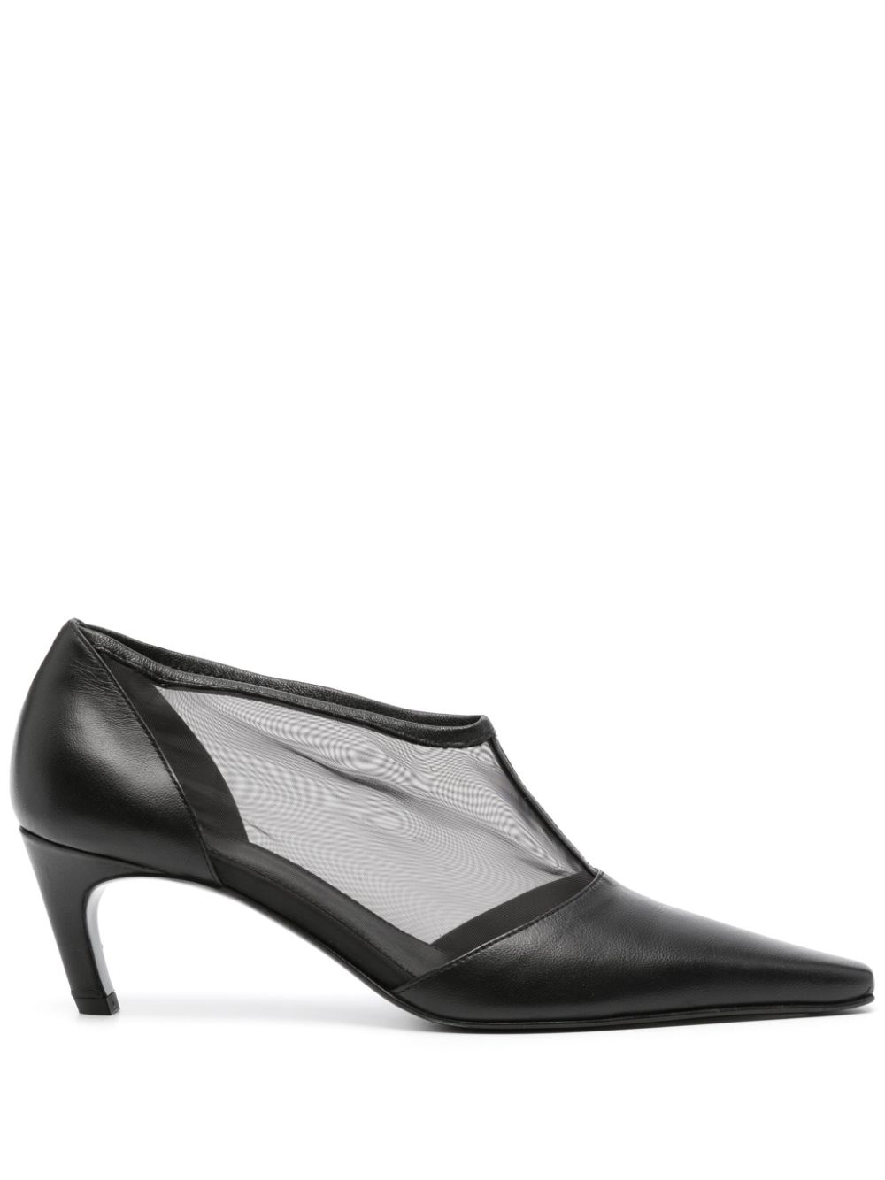 TOTEME T-Strap 60mm mesh pumps - Black von TOTEME