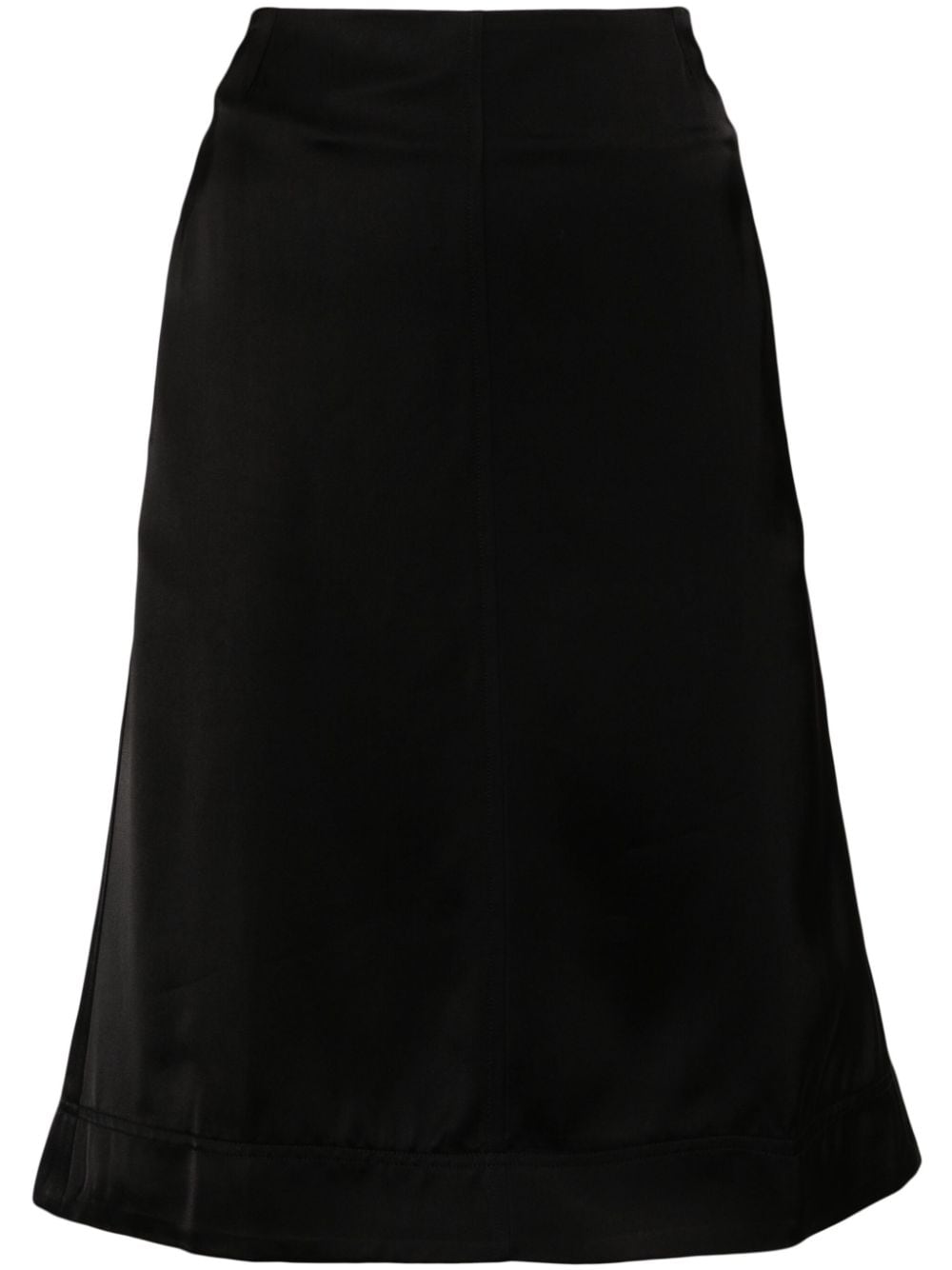 TOTEME panelled satin midi skirt - Black von TOTEME