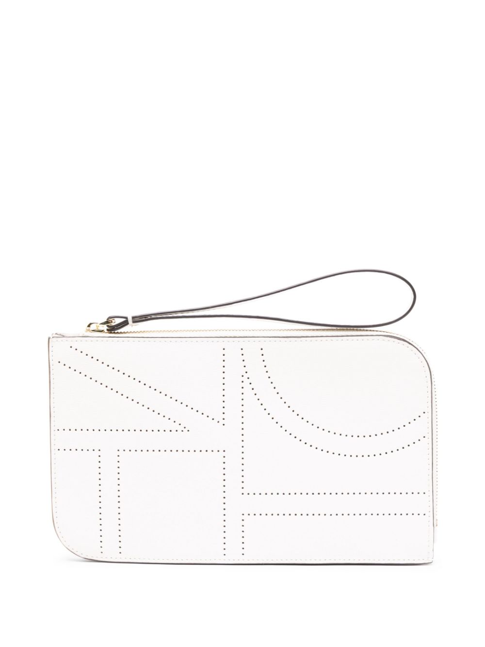 TOTEME perforated zipped clutch - Neutrals von TOTEME