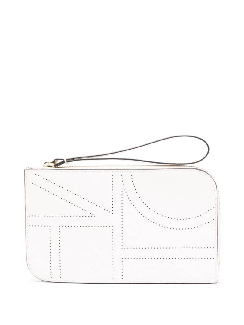 TOTEME perforated zipped clutch - Neutrals von TOTEME