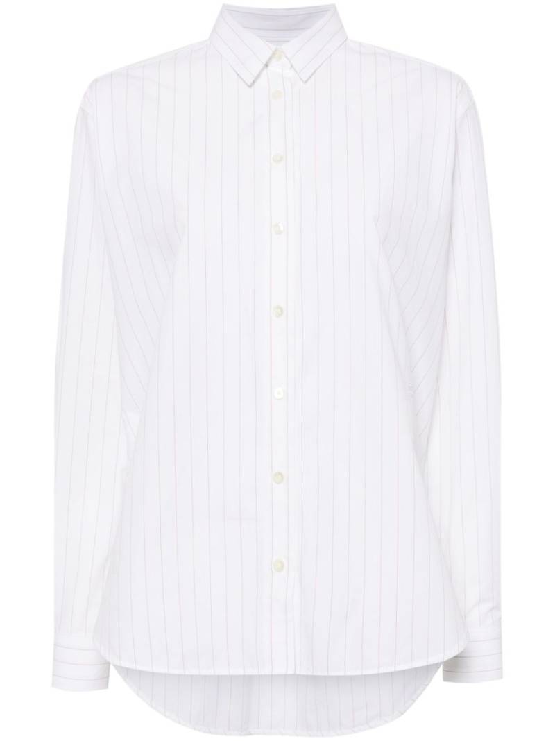 TOTEME pinstripe-print cotton shirt - White von TOTEME