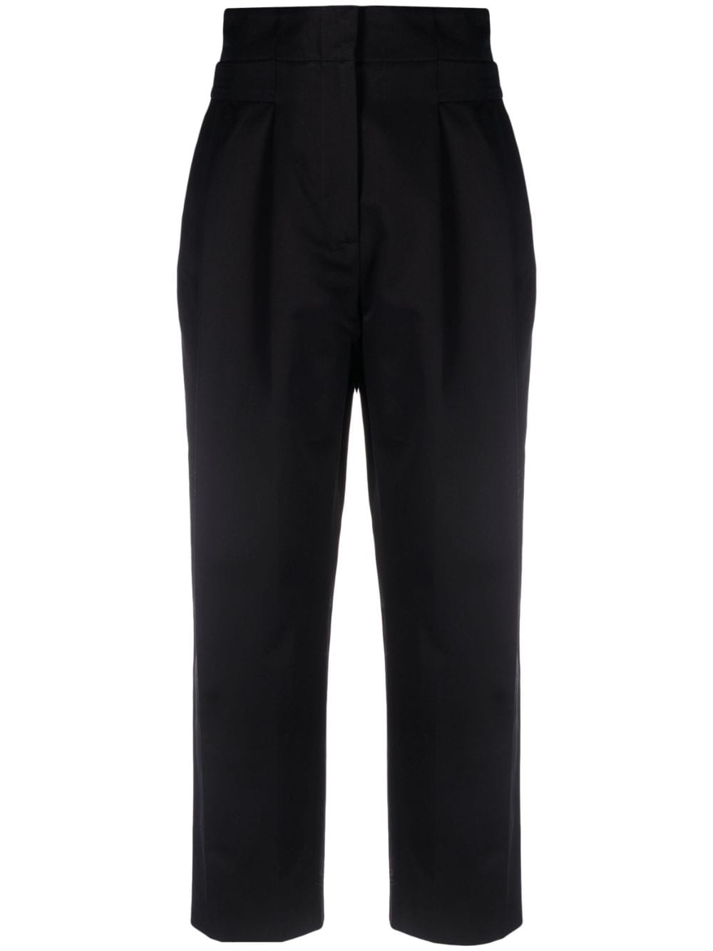TOTEME pleat-detail high-waisted trousers - Black von TOTEME