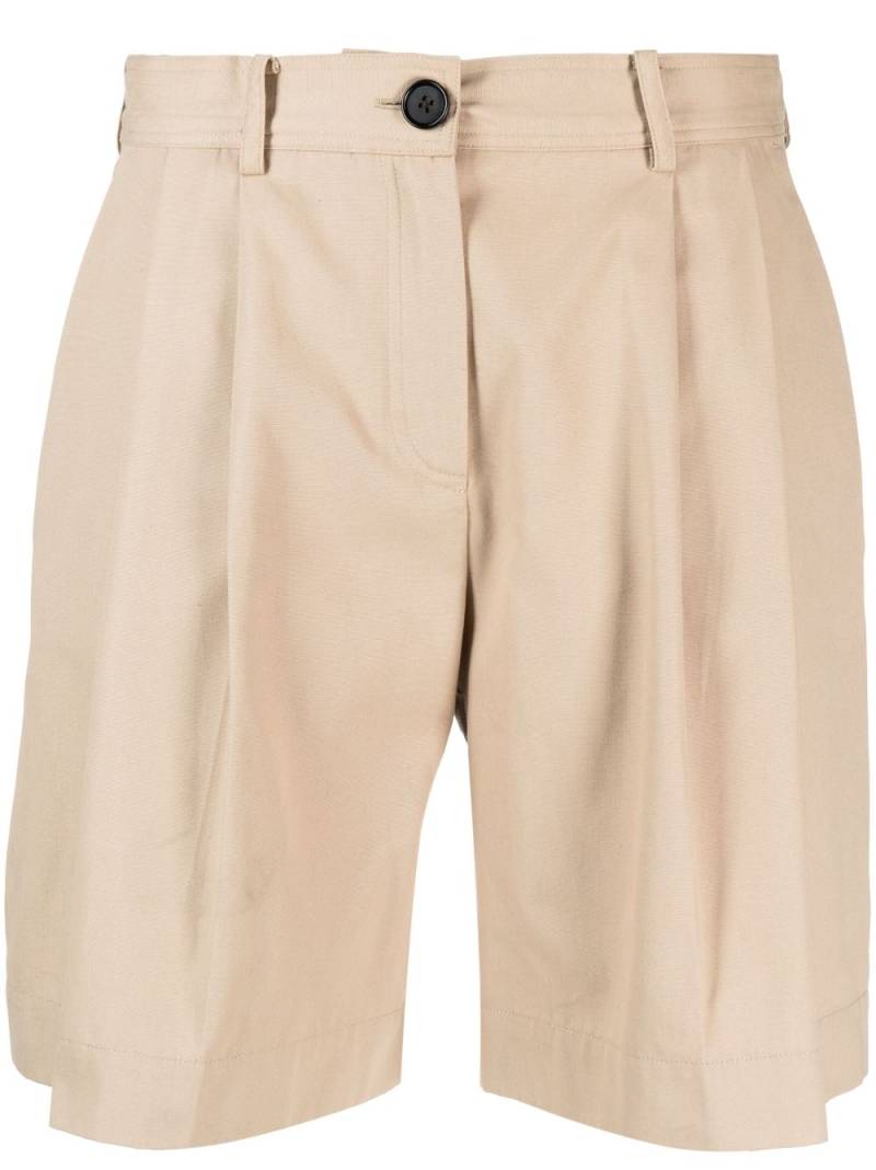 TOTEME pleat-detail shorts - Neutrals von TOTEME