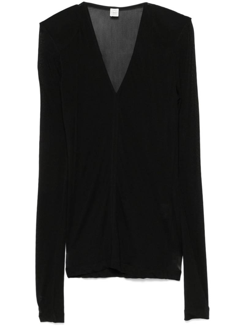 TOTEME plunging V-neck top - Black von TOTEME