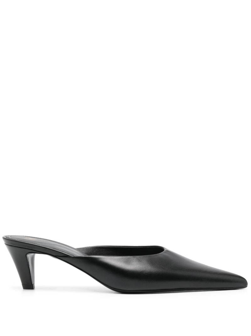 TOTEME 65mm leather mules - Black von TOTEME