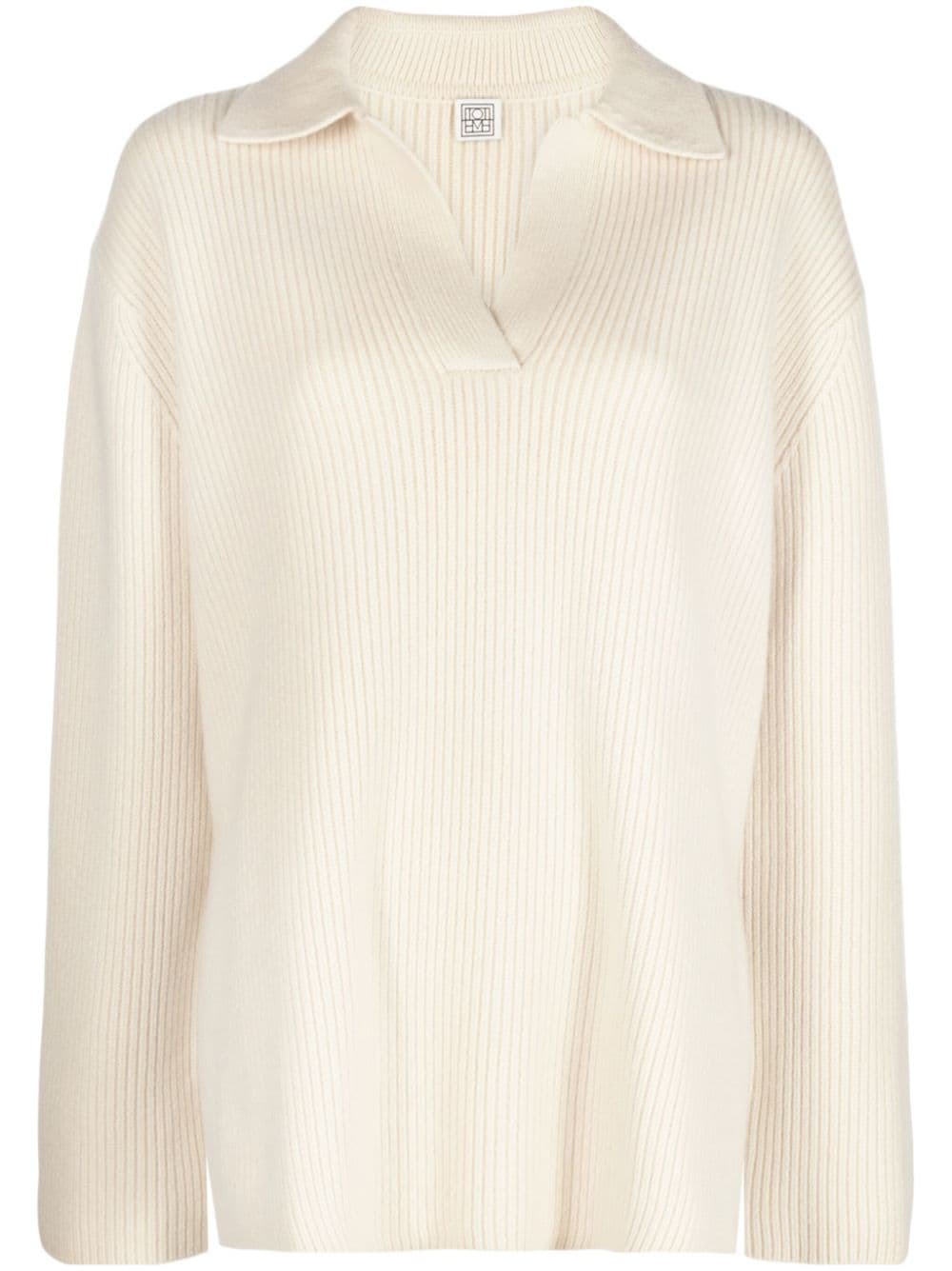 TOTEME polo collar wool-blend jumper - Neutrals von TOTEME