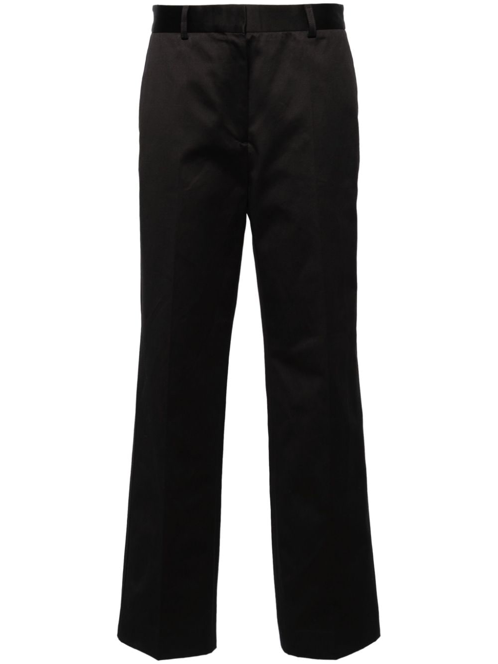 TOTEME pressed-crease straight trousers - Black von TOTEME