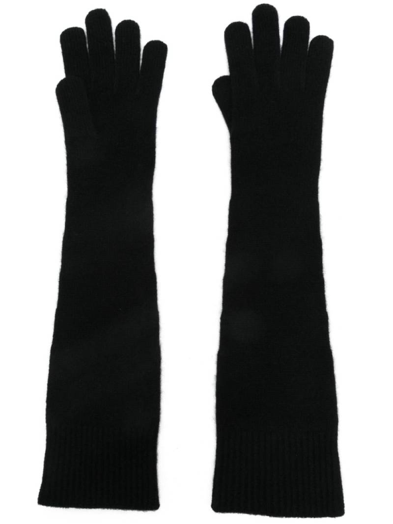 TOTEME ribbed gloves - Black von TOTEME