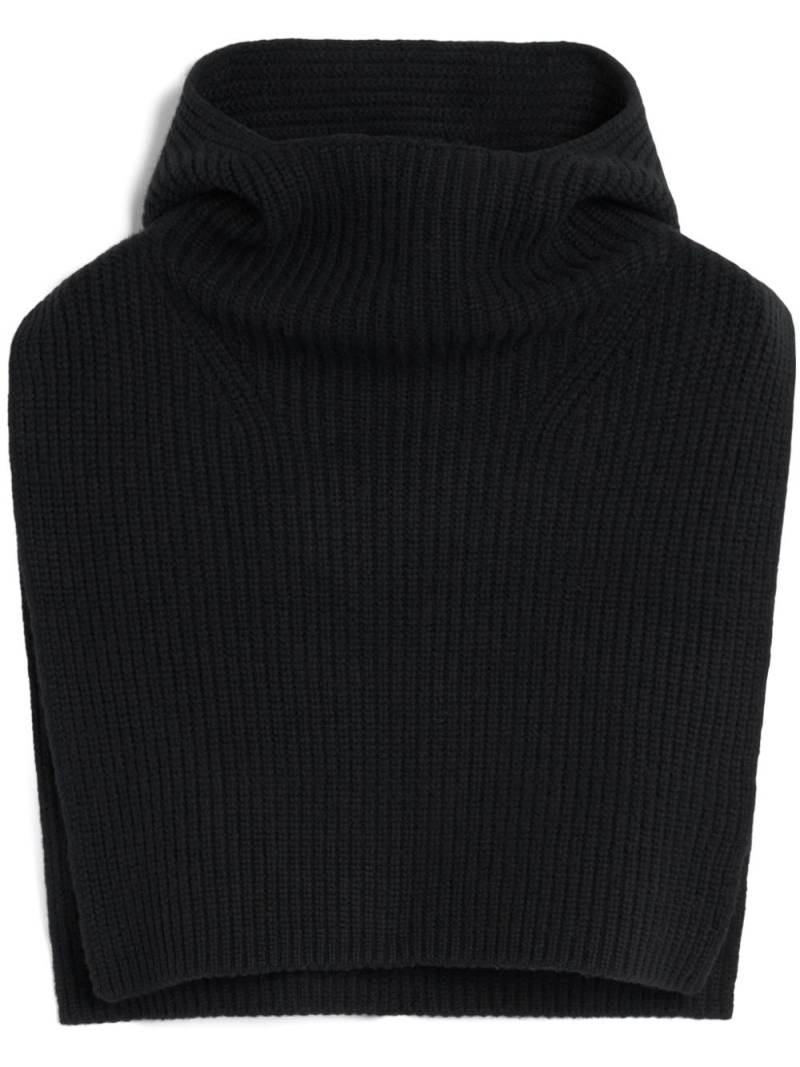 TOTEME ribbed knit neck warmer - Black von TOTEME