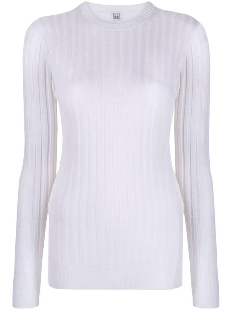 TOTEME ribbed wool jumper - White von TOTEME