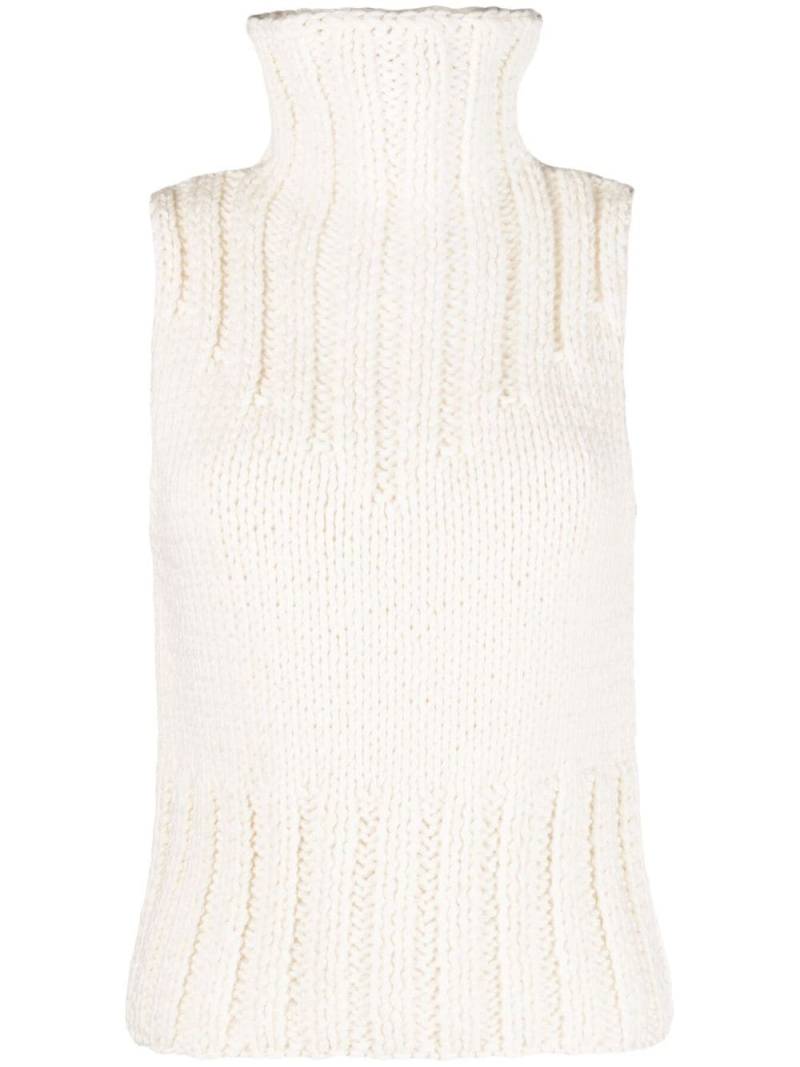 TOTEME roll-neck wool vest - Neutrals von TOTEME