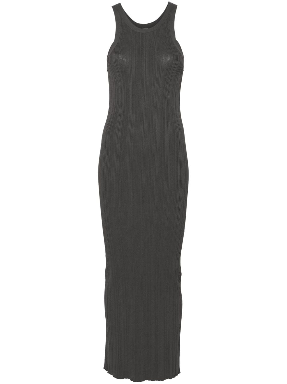 TOTEME round-neck fine-ribbed maxi dress - Grey von TOTEME