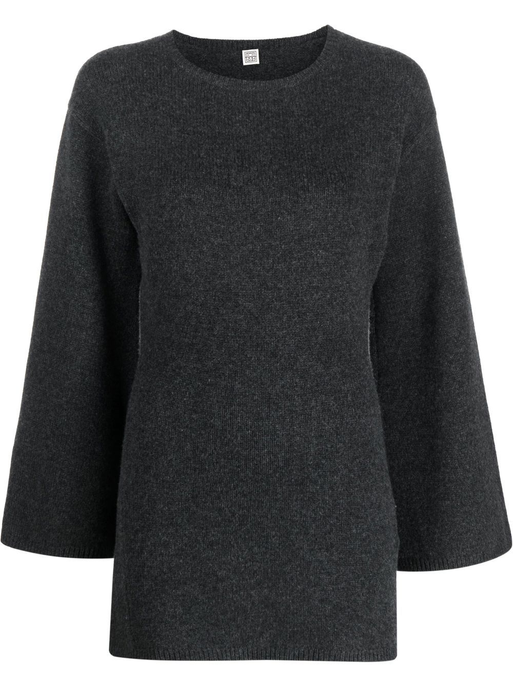 TOTEME round-neck wide-sleeve jumper - Grey von TOTEME