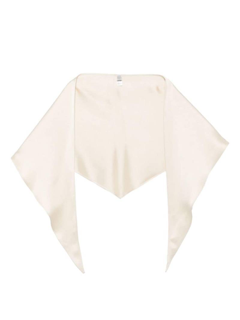 TOTEME satin triangle scarf - Neutrals von TOTEME