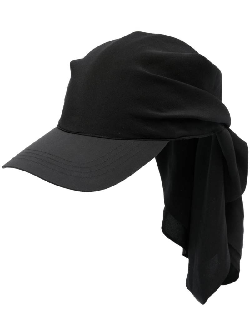 TOTEME scarf-detail cap - Black von TOTEME