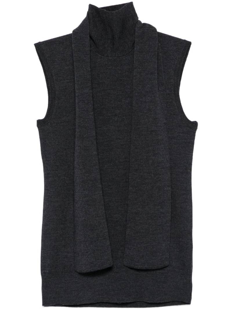 TOTEME scarf-detailing sleeveless top - Grey von TOTEME