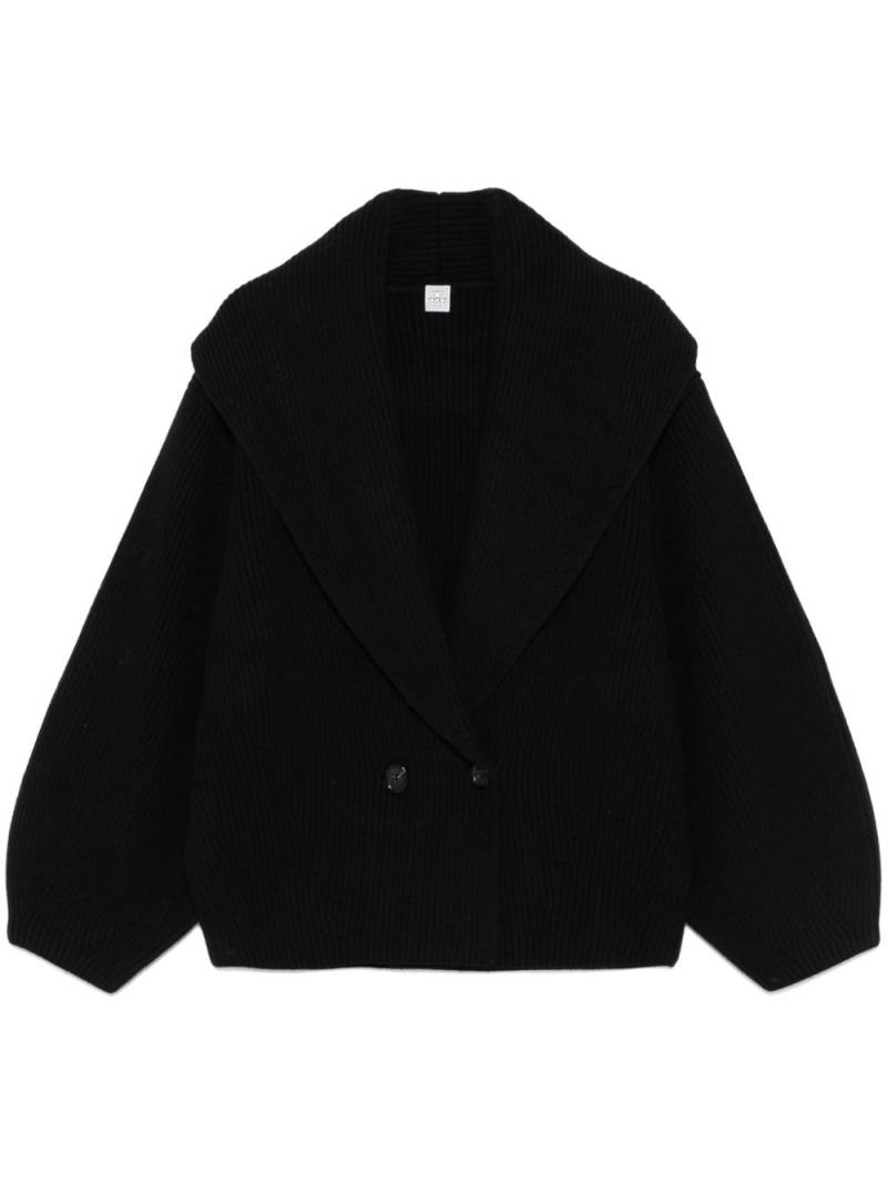 TOTEME shawl-lapels cardigan - Black von TOTEME