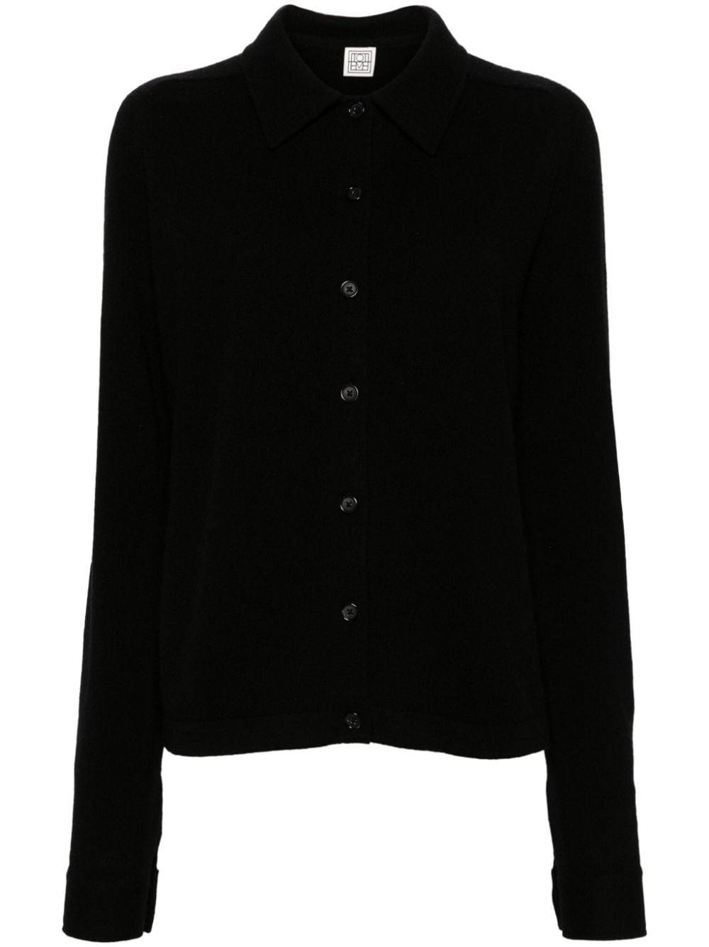 TOTEME shirt-collar cashmere cardigan - Black von TOTEME