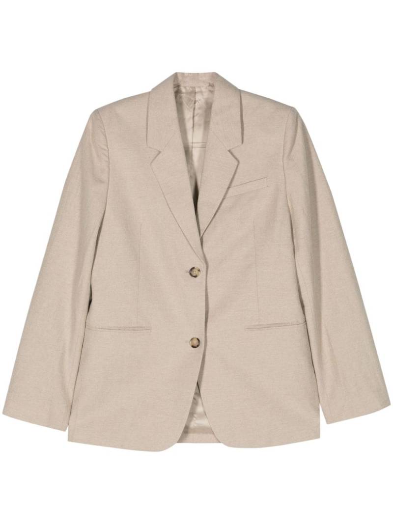 TOTEME single-breasted linen-blend blazer - Neutrals von TOTEME