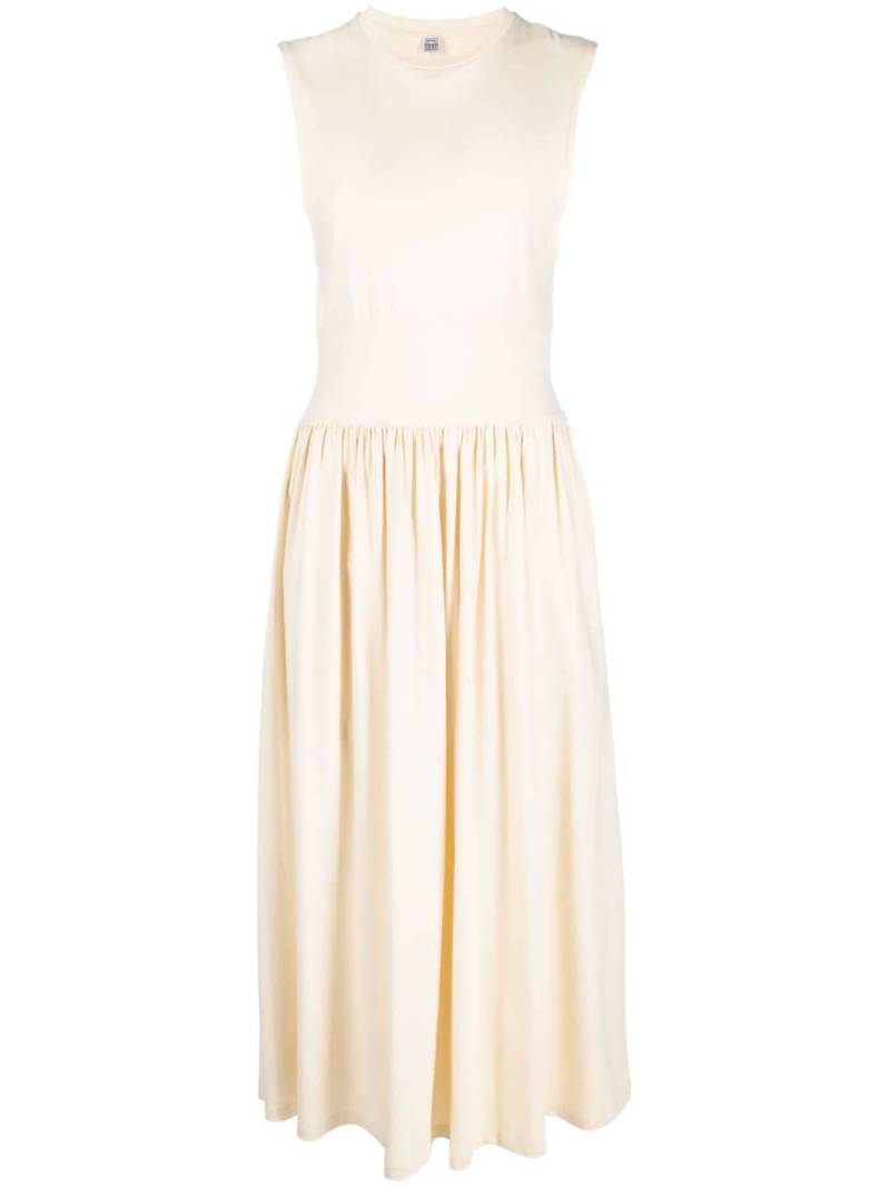 TOTEME sleeveless flared midi dress - Yellow von TOTEME