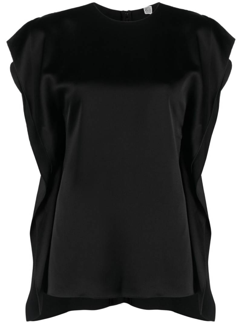 TOTEME slit-sleeve T-shirt - Black von TOTEME