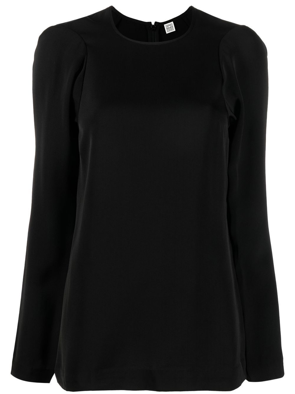 TOTEME slouched-shoulder long-sleeve blouse - Black von TOTEME