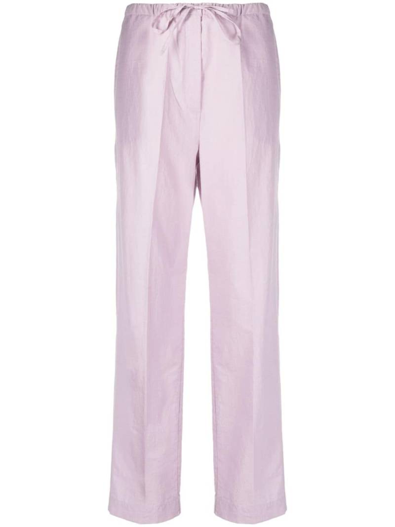 TOTEME straight-leg drawstring trousers - Purple von TOTEME