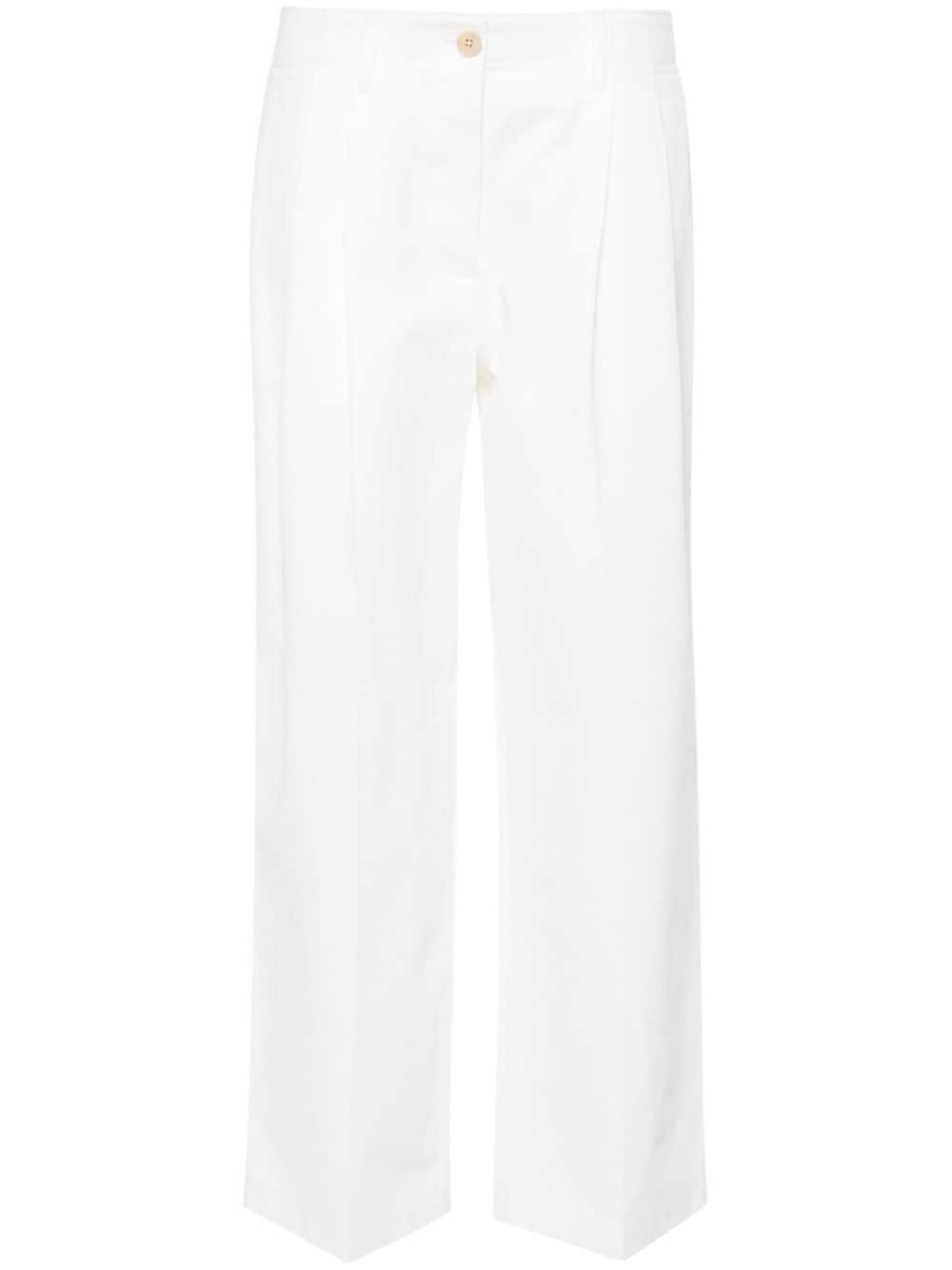 TOTEME straight-leg trousers - White von TOTEME