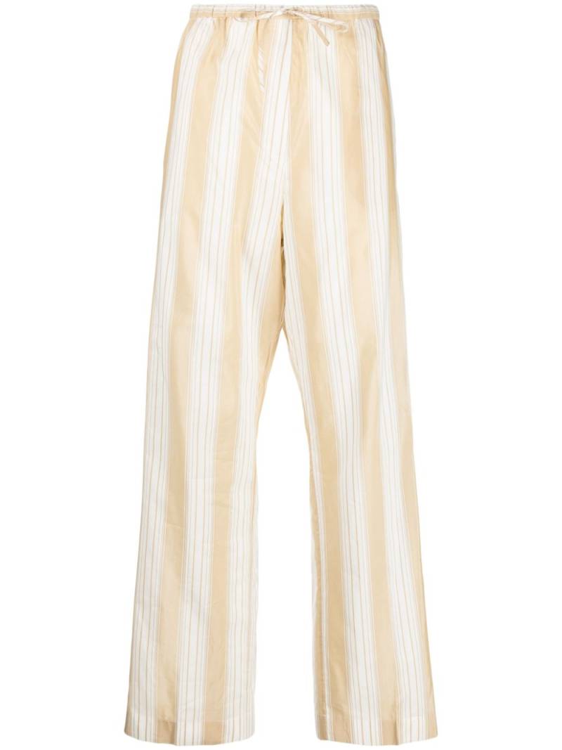 TOTEME stripe-print drawstring trousers - Neutrals von TOTEME