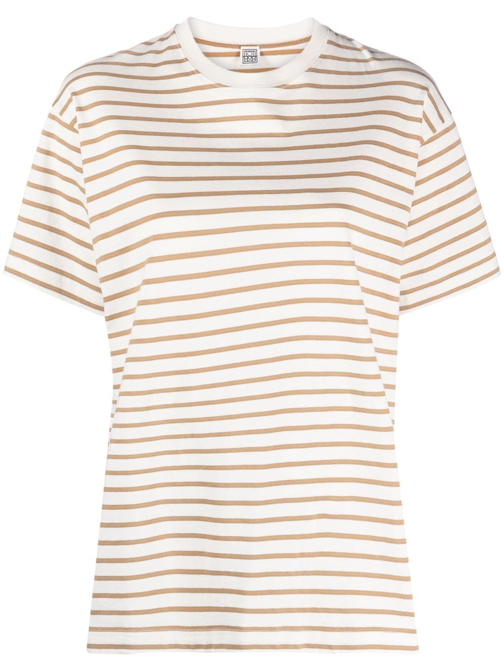 TOTEME striped cotton T-shirt - Neutrals von TOTEME