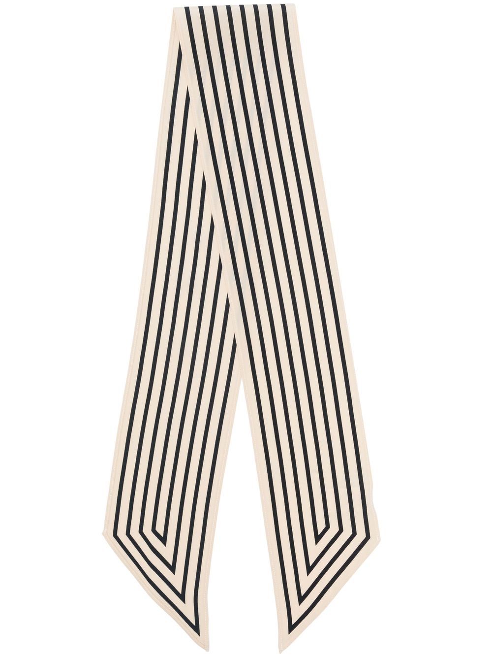 TOTEME striped silk ribbon scarf - Neutrals von TOTEME